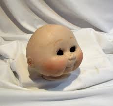 Buy Doll Head, Old Doll Part, Reproduction Bisque Doll, Doll Repair or  Creepy Display Piece Online in India