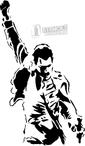 Pin De El Meow Taller En Malia Arte De Silueta Plantillas Graffiti Tatuaje De Freddie Mercury