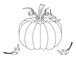 Make a fun coloring book out of family photos wi. Printable Pumpkin And Leaves Coloring Page