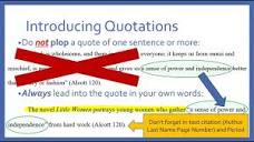 Formatting Quotations in MLA - YouTube