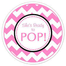Baby Shower Ready To Pop Labels Hot Pink Chevron Ready To Etsy In 2021 Baby Shower Labels Baby Shower Printables Baby Shower Box