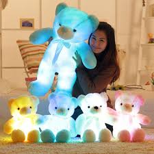 Cute 50cm Creative Light Up Led Teddy Bear Stuffed Animals Plush Toy Colorful Glowing Teddy Bear Christmas Birthday Gift For Kid Teddy Bear Christmas Gift Baby Plush Toys Teddy Bear Gifts