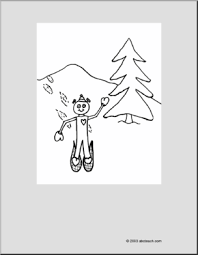 Great for new teachers, student teachers , homeschooling and teachers who like creative ways to teach. Coloring Page Space Aliens Snowshoeing Abcteach
