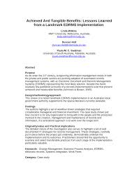 Check spelling or type a new query. Pdf Achieved And Tangible Benefits Lessons Learned From A Landmark Edrms Implementation
