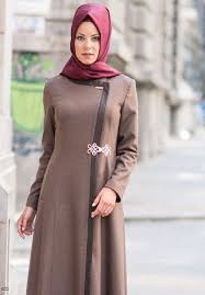 Kahverengi Pardesu Model Pakaian Muslim Model Pakaian Hijab Model Baju Wanita