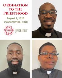 Please pray for Frantz Georges, SJ, Rivelt Silnéus, SJ, and Antony Simon,  SJ, of @jesuitsofcanada, who will be ordained to the priesthood