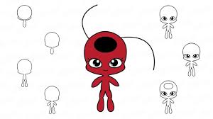 How To Draw Tikki From The Cartoon Miraculous Tales Of Ladybug And Cat Noir Together With A Child When drawing the eyes, i start by finding their placement on the face. how to draw tikki from the cartoon