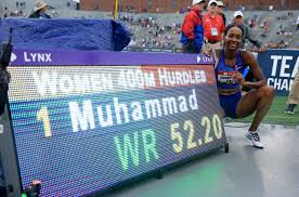 Olympic athletics trials on sunday. Olympic Champion Muhammad Breaks 400m Hurdles World Record