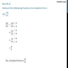 ?the files in this section are for reference only and are no longer supported by the mod author. Ex 7 3 7 Reduce Fractions To Simplest Form A 48 60 B 150 60