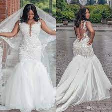 Fabulous mermaid wedding dress with slit skirt and corset bodice $1,099.23 loading only 1 available. Fabulous Lace African Mermaid Wedding Dresses Plus Size Custom Made Open Back Court Train Tulle Applique Beads Wedding Gowns From Ofun 144 66 Dhgate Com