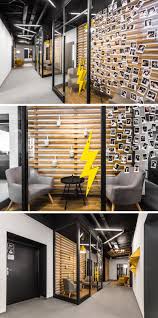 This New Office Interior Uses Wood And Black Frames To Clearly Define Spaces Office Interior Design Office Seating Area Office Design Inspiration