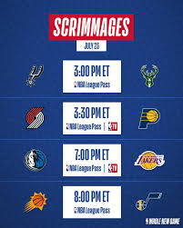 Nba Today S Scrimmage Schedule Watch Live With Nba Facebook