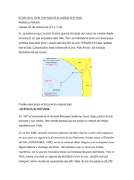 Corte internacional de justicia rechazó todas las objeciones de colombia. El Fallo De La Corte Internacional De Justicia De La Haya Convencion De Las Naciones Unidas Sobre El Derecho Del Mar Peru