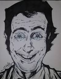 One of the first celebrity portraits I ever did. Can you recognize who?