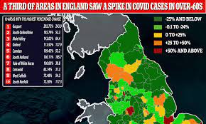 How A Third Of Local Authorities In England Saw A Spike In Covid Cases In Over 60s Daily Mail Online