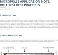 MICROPULSE APPLICATION NOTE: ROLL TEST BEST PRACTICES