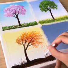 The Four Seasons Great Art By Wow Art Youtube Video Diy Canvas Art Painting Art Painting Art Painting Gallery