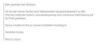 Social Networking Mit Xing Bitte Bitte So Nicht