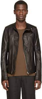 Rick Owens Black Leather Cyclops Biker Jacket Black Leather Biker Jacket Leather Jacket Men