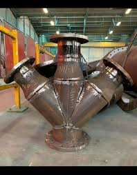 Fabricated Steel Pipe Manifold with Flanged Connections