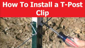 I unroll the fence to the next corner and stretch it. How To Install A T Post Clip For Fencing Fast Easy Youtube