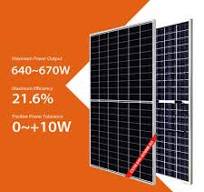 Panel Surya Atap Kanada 640w 645w 665w 670w Gudang Sel Surya Setengah Potong