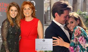 We did not find results for: Sarah Ferguson Reveals Delight Over Daughter Princess Beatrice S Upcoming Wedding Daily Mail Online