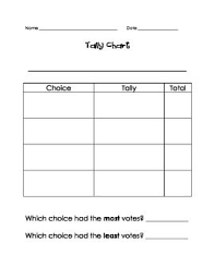 Tally Chart Template Tally Chart 3rd Grade Math