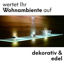 Lichtböden aus glas tragen zur indirekten beleuchtung in der küche bei und fügen sich in nahezu jeden stil und jedes konzept geschmackvoll ein. Led Glasregal 300mm Silbergrau Kalb Licht Mobel Fur Leuchten Online Einkaufen