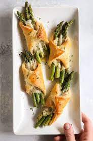 Asparagus Pancetta And Puff Pastry Bundles Completely Delicious Recipe Fancy Appetizers Appetizer Recipes Recipes
