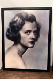 Awesome Art Set of 3 Black & White Framed Prints (25”H x 20”W) Featuring 3  Famous Historical British and American Writers from the early 1900s: Dame  Daphne du Maurier, Lady Browning, (1907-1989)