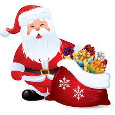 Santa Claus With Bag Of Presents Christmas Emoticons Santa Claus Pictures Christmas Penguin