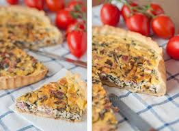 Auf einem blech wird ein roggensauerteig ausgerollt und mit. Barlauch Speck Quiche Barenhunger Blog