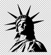 The statue of liberty on liberty island in new york city, 1986. Statue Of Liberty Png Clipart Art Black And White Cartoon Clip Art Drawing Free Png Download