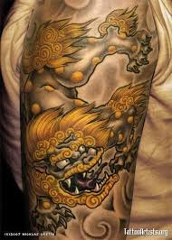 Extremely Angry Foo Dog Tattoo On Full Back Foo Dog Tattoo Foo Dog Tattoo Design Foo Dog
