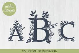 Download Botanical Alphabets Svg Bundle Floral Letters A To Z Svg Cut File Crella