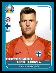Panini Uefa Euro 2020 Preview Anssi Jaakkola Finland No Fin9 Finland Bristol Rovers Euro
