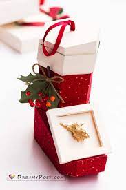 How To Make 5 Uses Christmas Stocking Free Template Christmas Crafts Diy Christmas Paper Crafts Gift Box Template