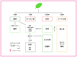 緑茶 紅茶 ウーロン茶はもともと同じ茶葉 お茶の違いを お茶ート図 で解説 お茶と日常を旅するマガジン Teapot Mag