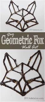 Diy Wooden Geometric Fox Wall Art Diy Adulation Fox Wall Art Geometric Art Diy Metal Wall Art Diy