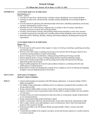 customer service supervisor resume