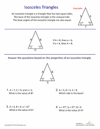 Introduction To Isosceles Triangles Homeschool Math Middle School Geometry Geometry Worksheets