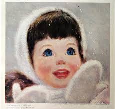 Winter Girl Mitten Snow Northern Bath Tissue Francis Hook 1961 Ad Magazine  Print