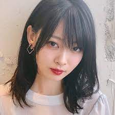 黒髪 ミディアムは 前髪あり がかわいい 色っぽスタイル18選 hair 2021 キュートなヘアスタイル ミディアム 黒髪 ヘアスタイル