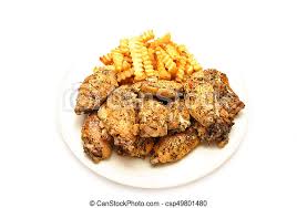 Cook 10 to 15 minutes longer or until juice of chicken is clear when thickest part is cut (at least 165°f), turning once. Italian Spiced Chicken Wings Served With Fries Canstock