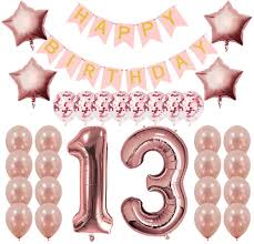 Maybe you would like to learn more about one of these? Amazon Com Rose Gold 13th Birthday Decorations Party Supplies 13 Birthday Gifts For Girls 13th Birthday Banner And Balloons Health Personal Care