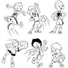 Rajzfilm kidobós játék gyerekeknek. Vektoros clip art illusztráció.  Szervezeti egység Stock vektor: ©yavi 73985897