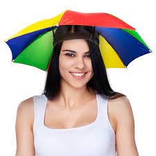 Hands Free Rainbow Umbrella Hats In Bulk Windy City Novelties
