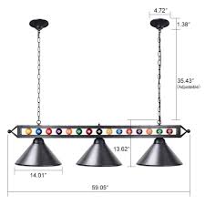 Whether you buy an entirely new ceiling fan or simply. 72 Black Metal Pool Table Light Billiard Lamp W White Glass Shades Tools Home Improvement Lighting Ceiling Fans