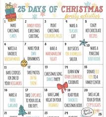Christmas Countdown Calendar Of Fun Family Activities Printable Advent Calendar In 2020 Christmas Countdown Calendar Printable Advent Calendar Advent Calendars For Kids